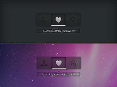Transparent UI Style black button comment dark dropdown fav favourite heart hover id like love profile speech bubble transparent ui user user interface