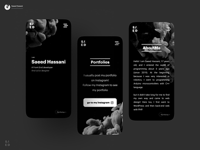 Dark Ui website - personal black dark dark ui minimal minimal dark mobile ui