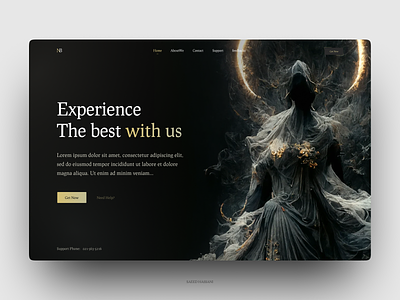 Website design with a mysterious theme 👽👻 black dark dark ui dark website design minimal minimal dark mysterious ui