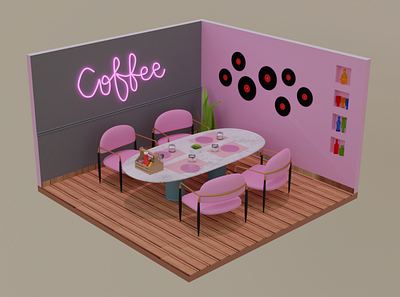 Cafe Aesthetic 3d design graphic design illustration