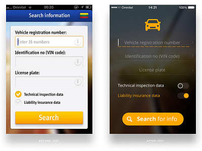 Before & After ios7