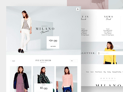 MILANO theme commerce eshop fashion milano minimal shopify theme