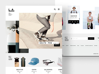 L.A. theme design eshop la los angeles minimal shopify theme web