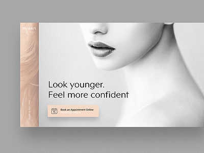 Health & Skin Clinic beauty black and white design grey health minimal skin ui web