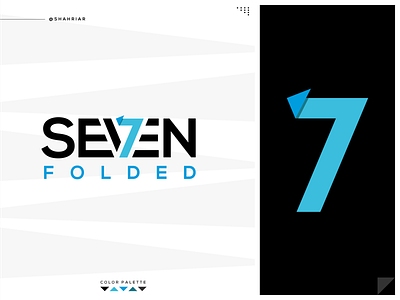 Seven Folded Logo brand branding icon illustration logo mark typography vector