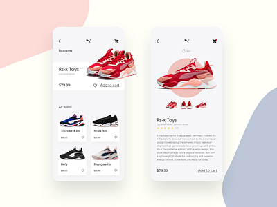 Puma - Store app concept app concept design ecommerce ios minimal puma shoes sneakers ui ux