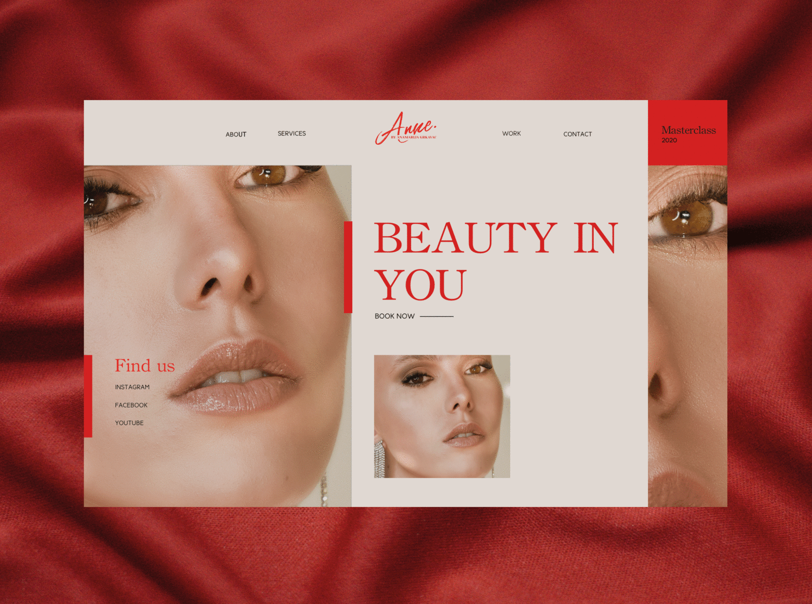 Anne Studio landing page beauty beauty logo beauty salon color palette design inspirations inspired lifestyle minimalism photography typography ui uidesign uxdesign web