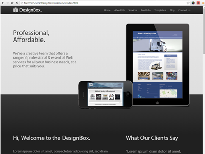 DesignBox Homepage box designbox homepage project website