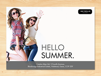 Serelo Sunglasses - Leaflet Design a5 design leaflet minimalistic print serelo sunglasses