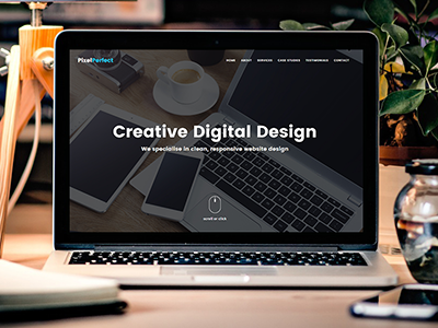 Pixel Perfect Designs - New Website blue company branding pixel perfect website website design website development