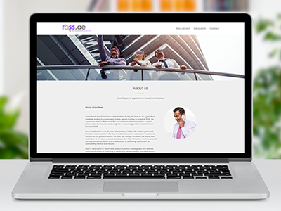 ROSS.ae - Website Design & Development - "About Us"