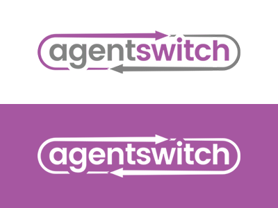 "AgentSwitch" Logo Design agent agent switch broker logo property recruitment vector