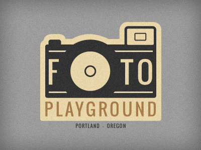 Foto Playground Logo badge branding foto playground hipster logo photography