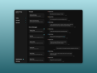 Daily UI 013 / Direct Messaging daily ui dailyui 013 desktop message messaging
