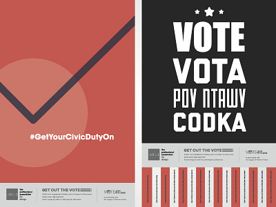Get Out The Vote Posters civic engagement languages poster typography vote