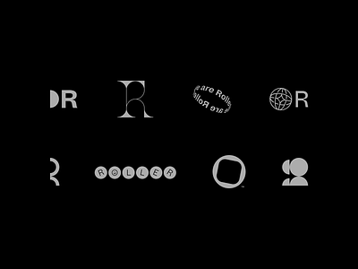 Roller: Logomarks blackandwhite branding clean design flat icon identity logo logomark minimal modern roll symbol typography vector visual design