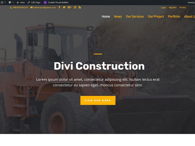 Construction website Customization web design wordpress