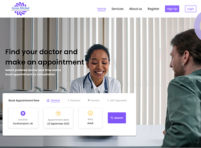 Aviana Medical Website-UI Design 2023 adobe xd animation health medical photoshop ui website