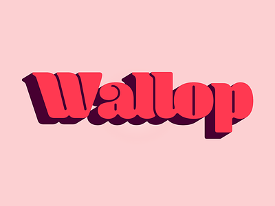 WALLOP branding logos punched reds type typography wallop