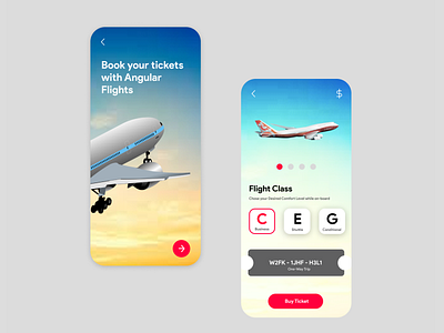 Angular Flights Basic App UI Design app design flight ui ux