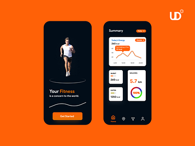 Bordy Fitness App UI app design fitness mobile ui ux