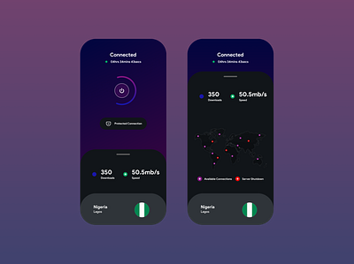 VPN Connector App UI app booking connection design ui ux vpn