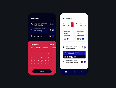 Calender App UI app appointment booking calendar design illustration ui