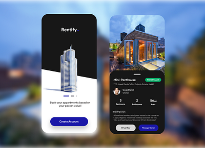 Rentify App UI app booking design house property ui ux