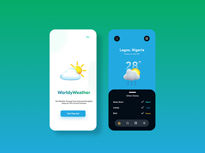 Worldy Weather App UI