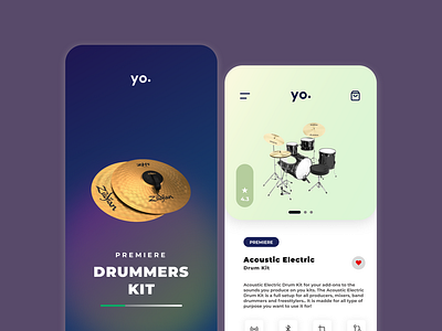 Drum Kits Sales App UI