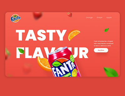 Fanta Strawberry Web UI app design fanta ui ux