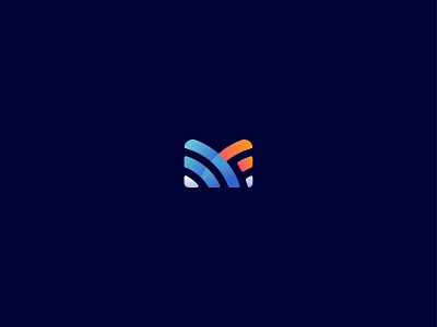 MDF Lofo Proposal blue branding colorful design logo logotype m minimal orange waves