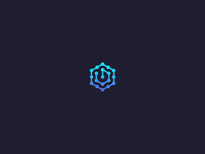 Branding for CIDEC blue branding hexagon logo technology