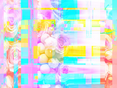 //Glitch 3b coral floral glitch neon pixel pixel sorting pixelated turquoise