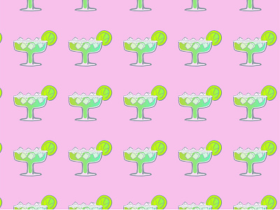 Margaritas Every Day Please cinco de mayo drinks green lime limes margarita margaritas pattern pink surface design
