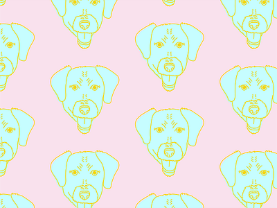 Ode to Lola blue dog pastel pattern pink pup puppy terrier