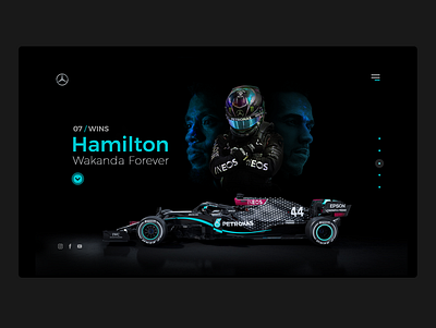 Lewis Hamilton seven times Formula 1 world black creative criativo design desktop mobile ui ui ui design uiux ux uxdesign wireframe