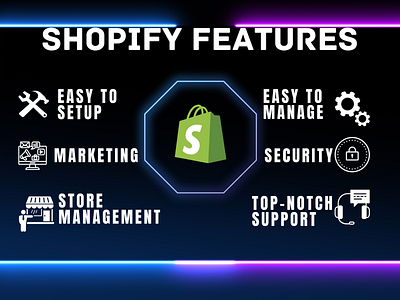 Features of Shopify Store or Shopify Website animation branding design logo web website