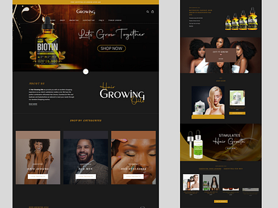 Shopify Store On Hair Growing Oil Niche animation branding design dropshipping logo shopify shopify store shopify website web website