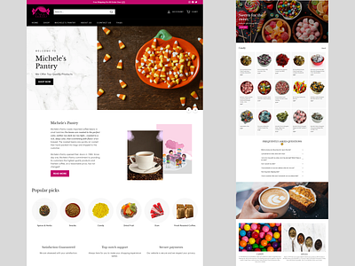 Shopify Landing Page For Sweets & Coffee!! animation branding design dropshipping graphic design logo shopify shopify store shopify website site web website