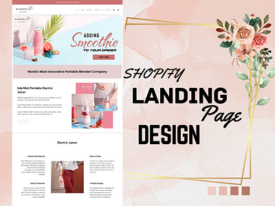 shopify landing page design on blender animation branding design dropshipping graphic design logo shopify shopify store shopify website web website