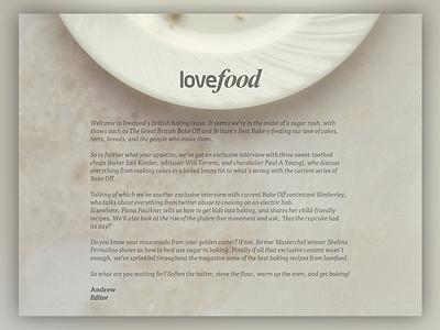 Lovefood — Food magazine app