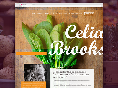 Celia Brooks — Writer & Food Tour Guide art director celia brooks esoteric designs food justin marazita marazita minimalism tour ui ux web design website