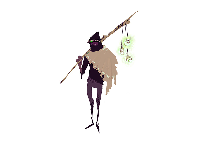 Wanderer illustration character procreate ipad character design concept art