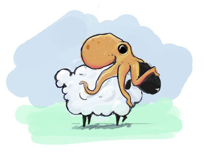 Sheep concept octopus sheep sketch