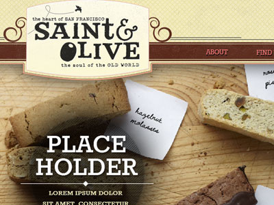 Saint & Olive biscotti food restaurant web website