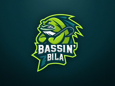 Bassin' Bila bass branding esports esports logo fishing gaming gaming logo mascot mascot logo sports