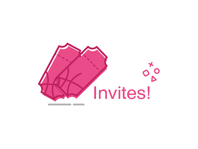 Dribbble Invites dribbble icon illustration invitation invite vector