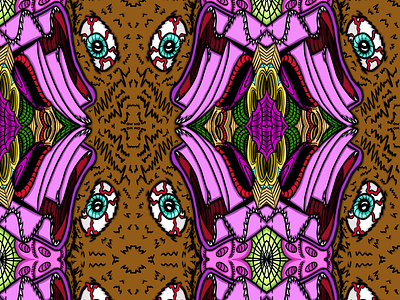 Monster Pattern design graphic design illustration pattern trippy