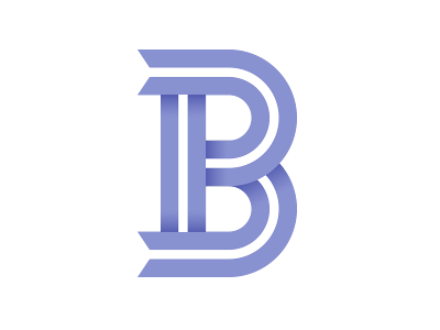 Ribbon B b custom lettering